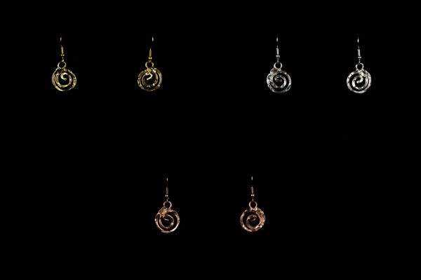 EARRINGS 001-2 GOLD /SILVER/ROSE GOLD