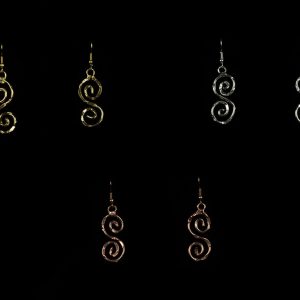 EARRINGS 002-2 GOLD /SILVER/ROSE GOLD