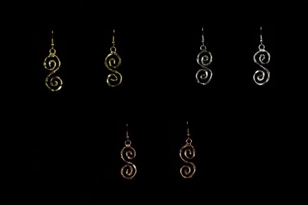 EARRINGS 002-2 GOLD /SILVER/ROSE GOLD